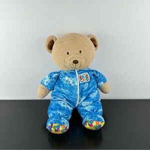 Eric Carle The World Tie Dye Blue White Clouds Pajamas Teddy Bear Plush 2011